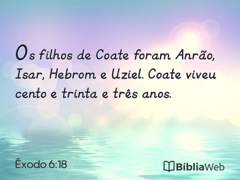 Êxodo 6:18 em imagem para compartilhar