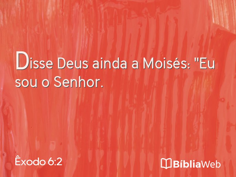 Êxodo 6:2 em imagem para compartilhar