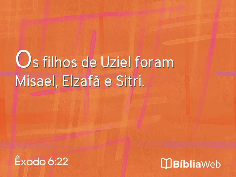 Êxodo 6:22 em imagem para compartilhar