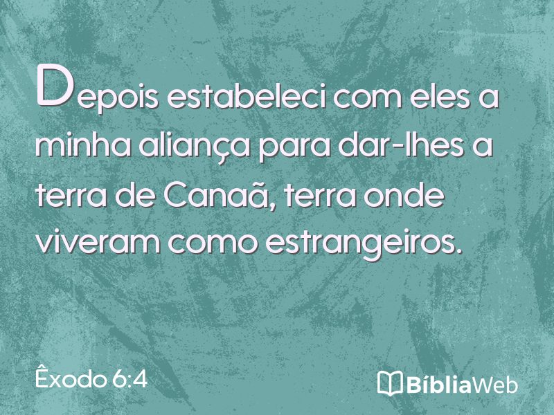 Êxodo 6:4 em imagem para compartilhar