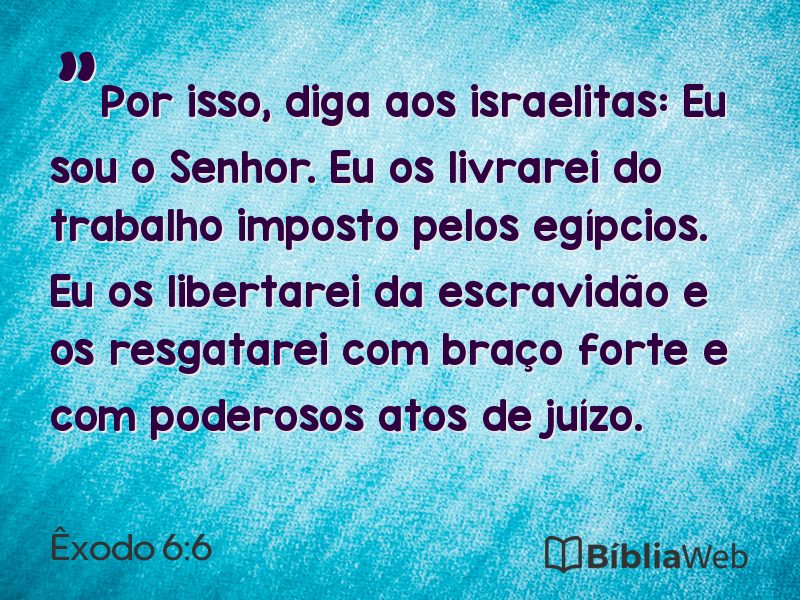 Êxodo 6:6 em imagem para compartilhar