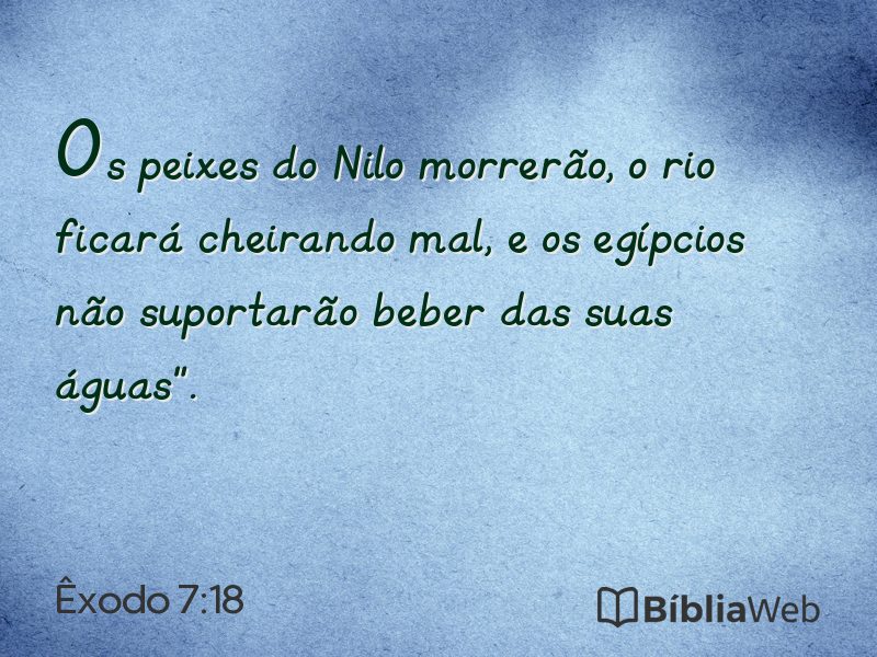 Êxodo 7:18 em imagem para compartilhar