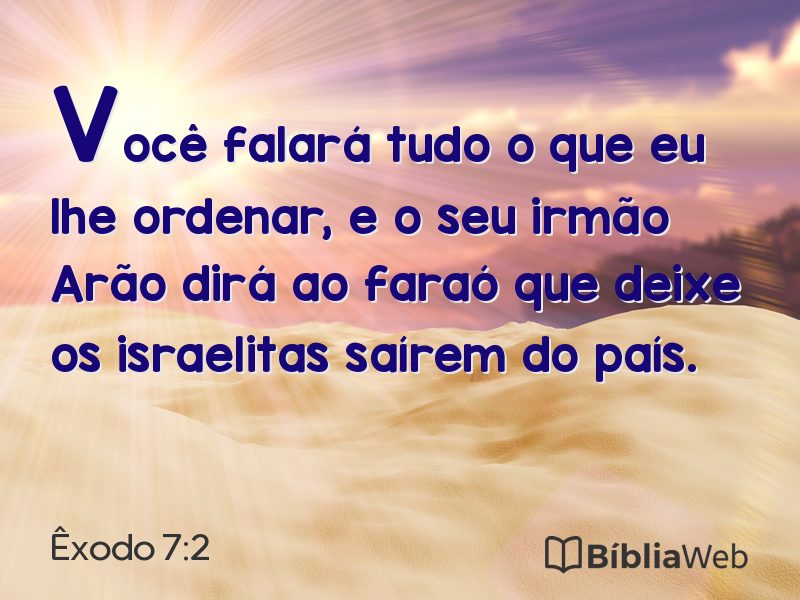 Êxodo 7:2 em imagem para compartilhar