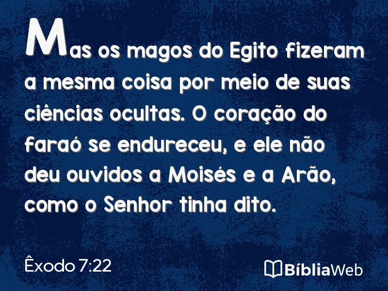 Êxodo 7:22 em imagem para compartilhar