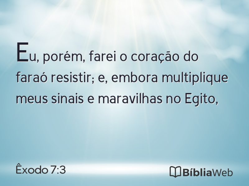 Êxodo 7:3 em imagem para compartilhar