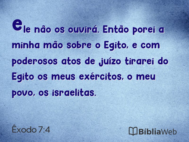 Êxodo 7:4 em imagem para compartilhar