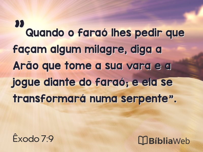 Êxodo 7:9 em imagem para compartilhar