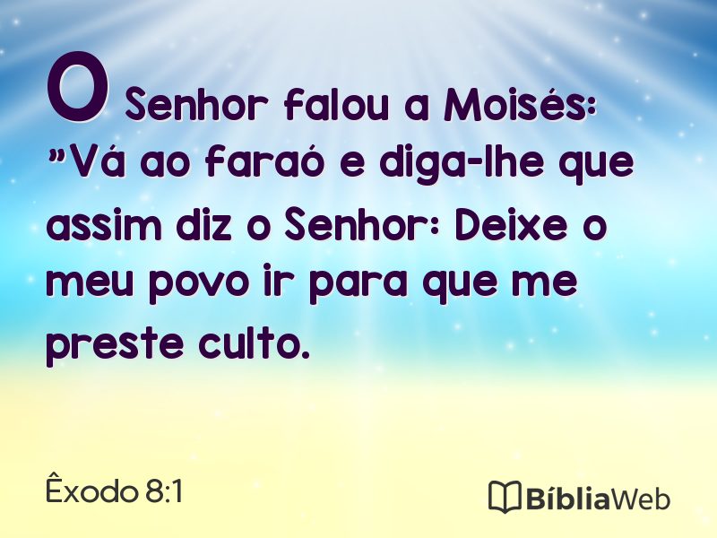 Êxodo 8:1 em imagem para compartilhar