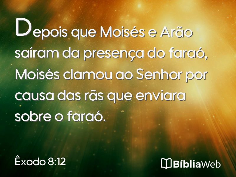 Êxodo 8:12 em imagem para compartilhar