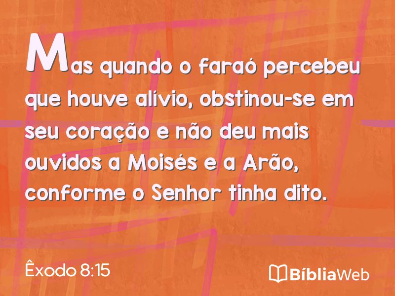 Êxodo 8:15 em imagem para compartilhar