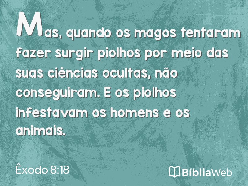 Êxodo 8:18 em imagem para compartilhar