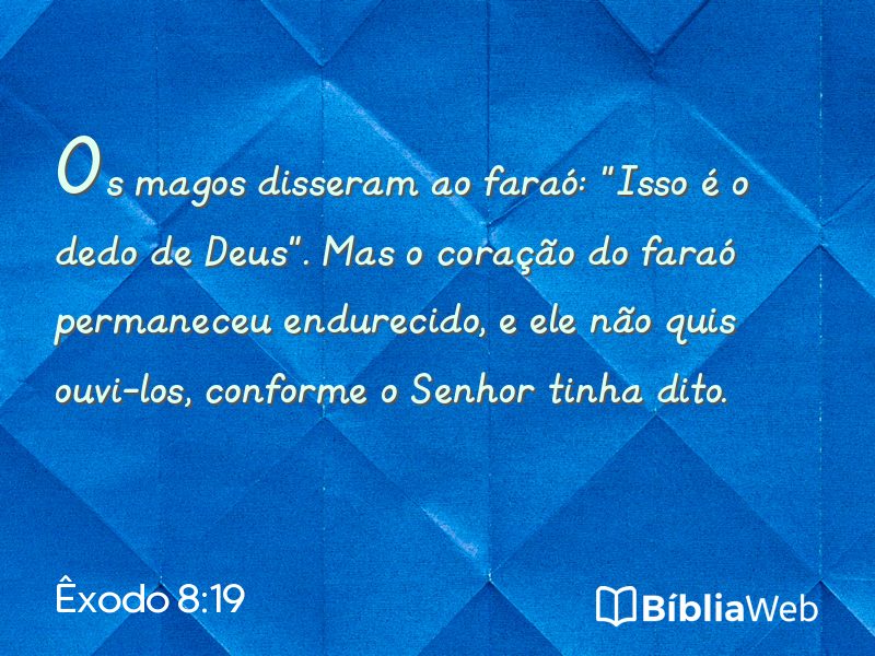 Êxodo 8:19 em imagem para compartilhar