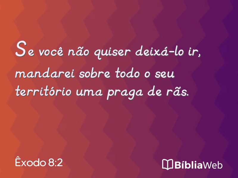 Êxodo 8:2 em imagem para compartilhar