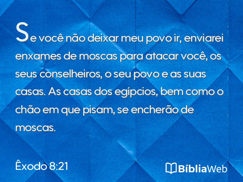 Êxodo 8:21 em imagem para compartilhar
