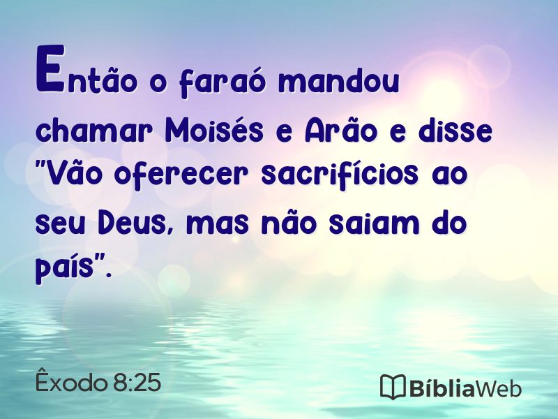 Êxodo 8:25 em imagem para compartilhar