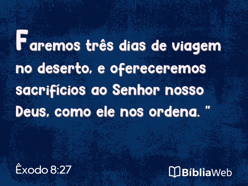 Êxodo 8:27 em imagem para compartilhar