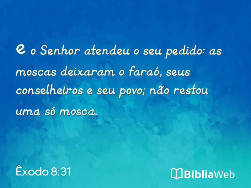 Êxodo 8:31 em imagem para compartilhar