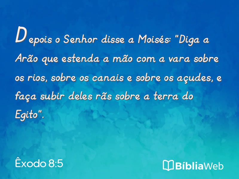 Êxodo 8:5 em imagem para compartilhar