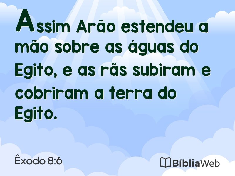 Êxodo 8:6 em imagem para compartilhar