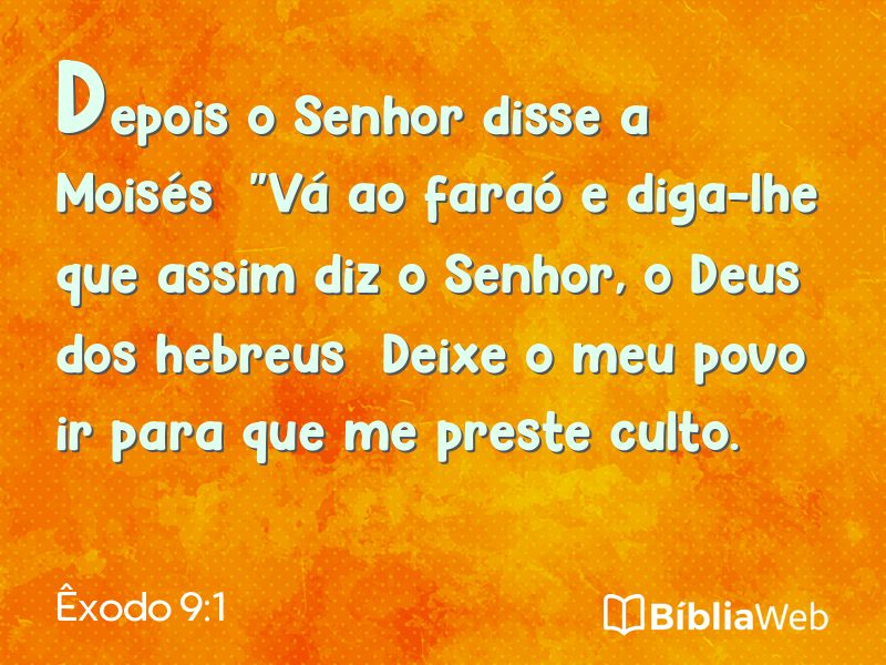 Êxodo 9:1 em imagem para compartilhar