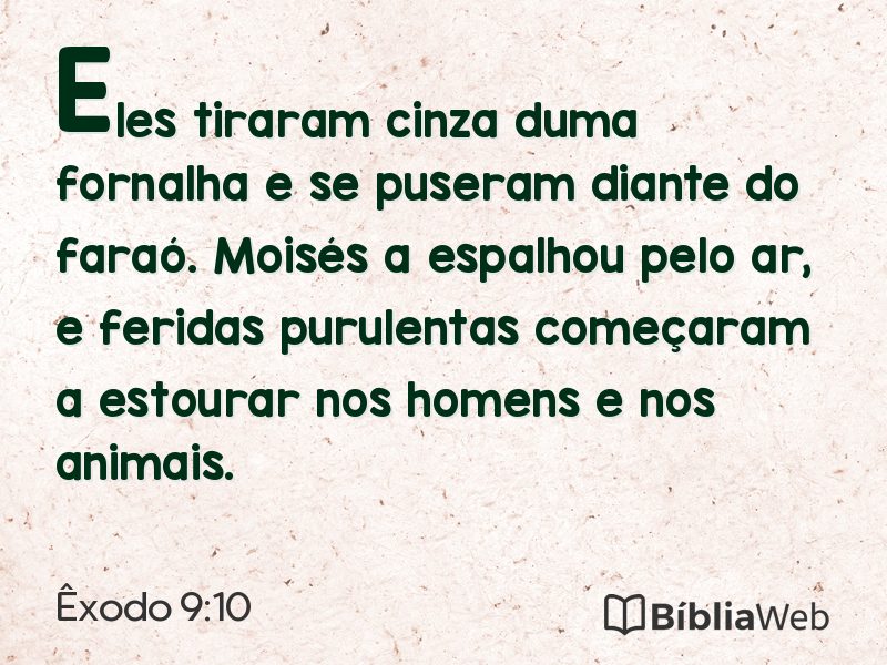 Êxodo 9:10 em imagem para compartilhar