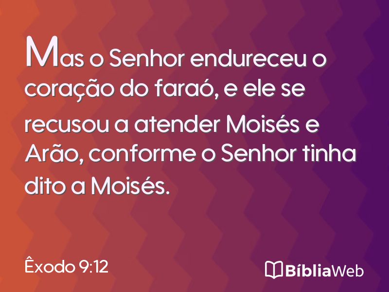 Êxodo 9:12 em imagem para compartilhar