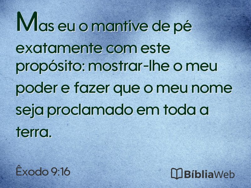 Êxodo 9:16 em imagem para compartilhar