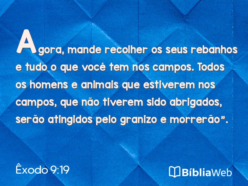 Êxodo 9:19 em imagem para compartilhar