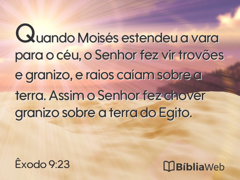 Êxodo 9:23 em imagem para compartilhar