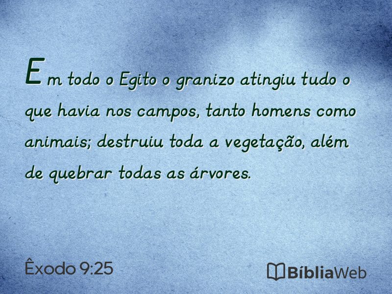 Êxodo 9:25 em imagem para compartilhar
