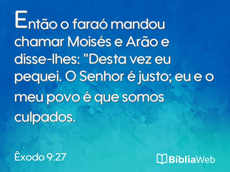 Êxodo 9:27 em imagem para compartilhar