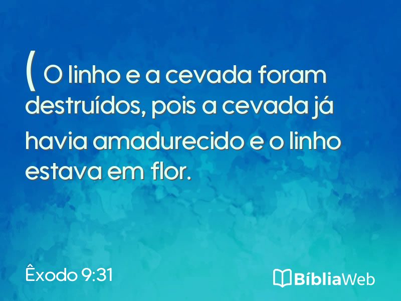 Êxodo 9:31 em imagem para compartilhar
