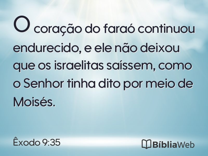 Êxodo 9:35 em imagem para compartilhar