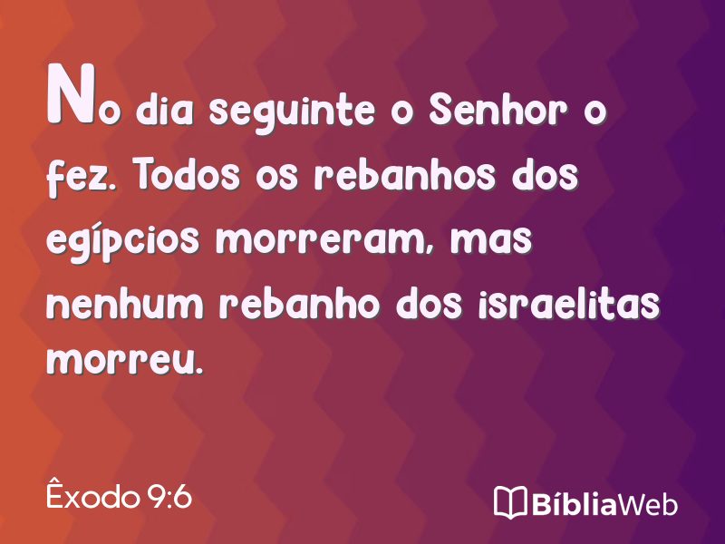 Êxodo 9:6 em imagem para compartilhar