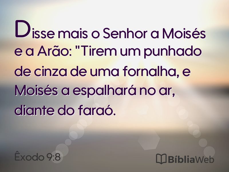 Êxodo 9:8 em imagem para compartilhar