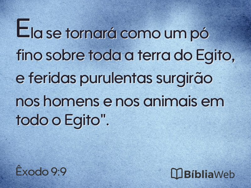 Êxodo 9:9 em imagem para compartilhar