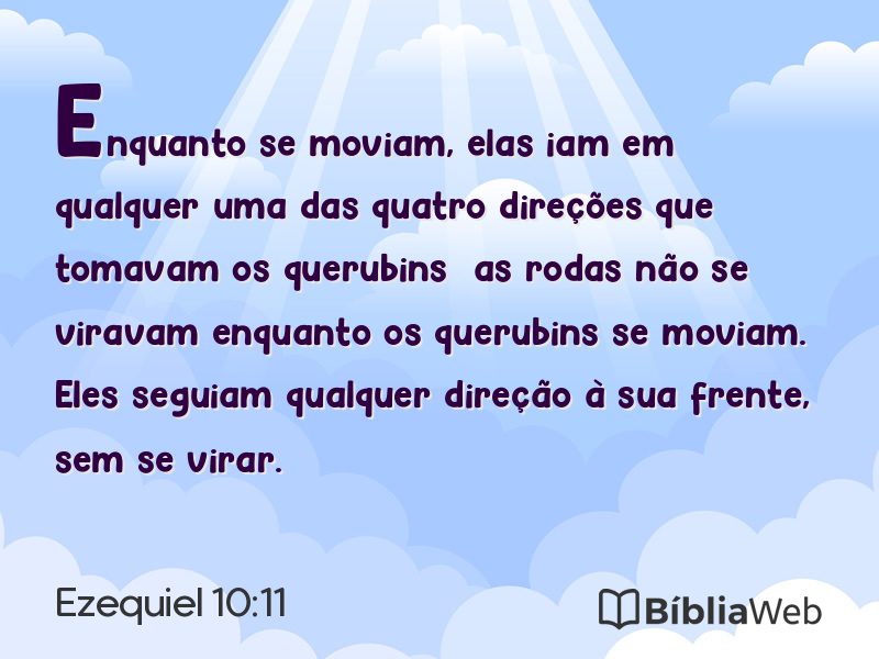 Ezequiel 10:11 em imagem para compartilhar
