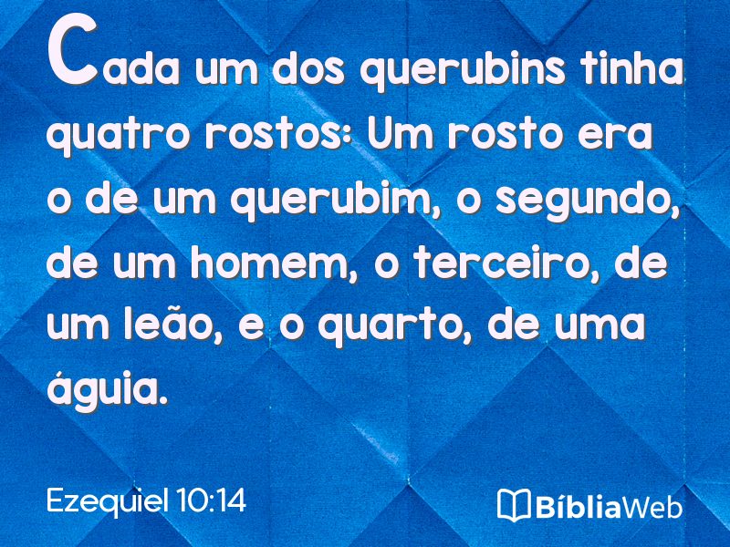 Ezequiel 10:14 em imagem para compartilhar
