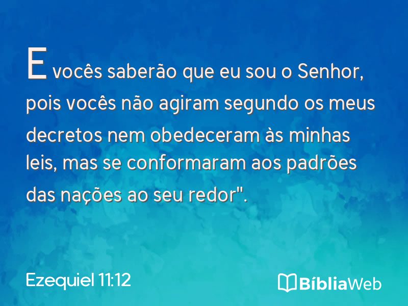 Ezequiel 11:12 em imagem para compartilhar