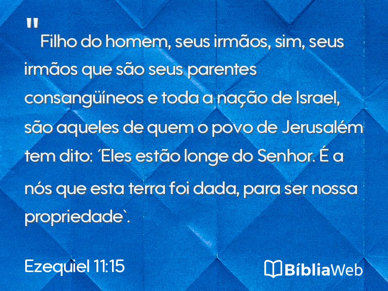 Ezequiel 11:15 em imagem para compartilhar