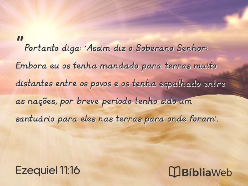 Ezequiel 11:16 em imagem para compartilhar