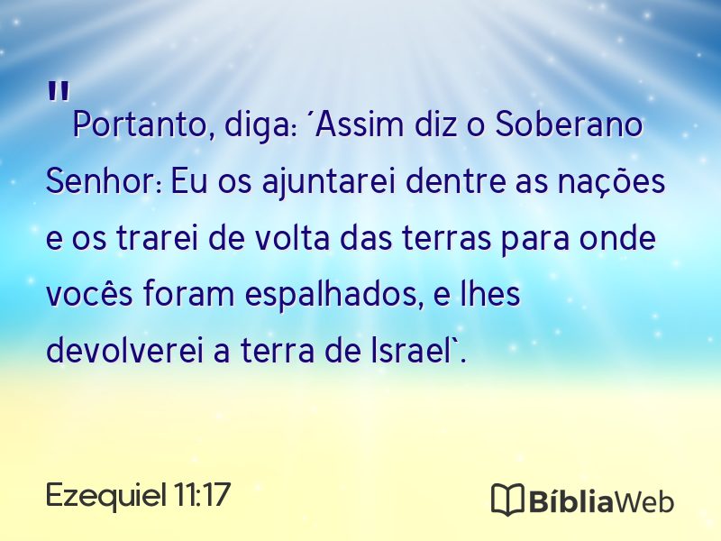 Ezequiel 11:17 em imagem para compartilhar