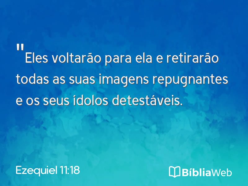 Ezequiel 11:18 em imagem para compartilhar