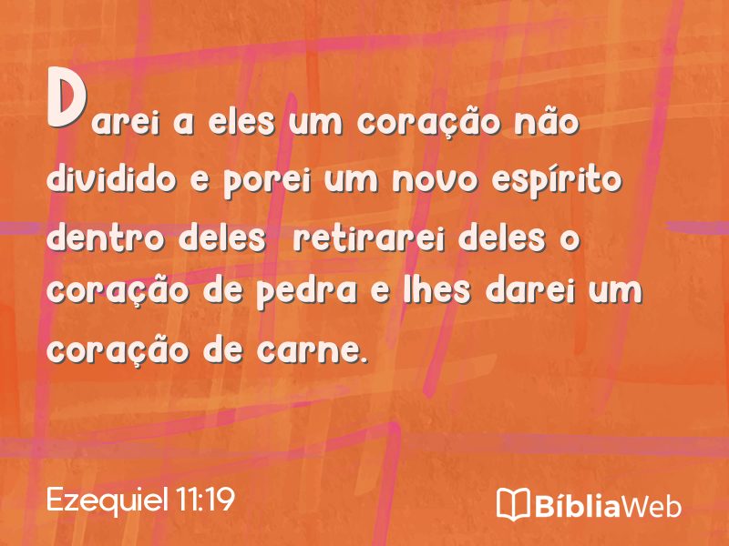 Ezequiel 11:19 em imagem para compartilhar