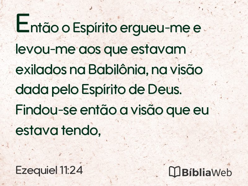 Ezequiel 11:24 em imagem para compartilhar