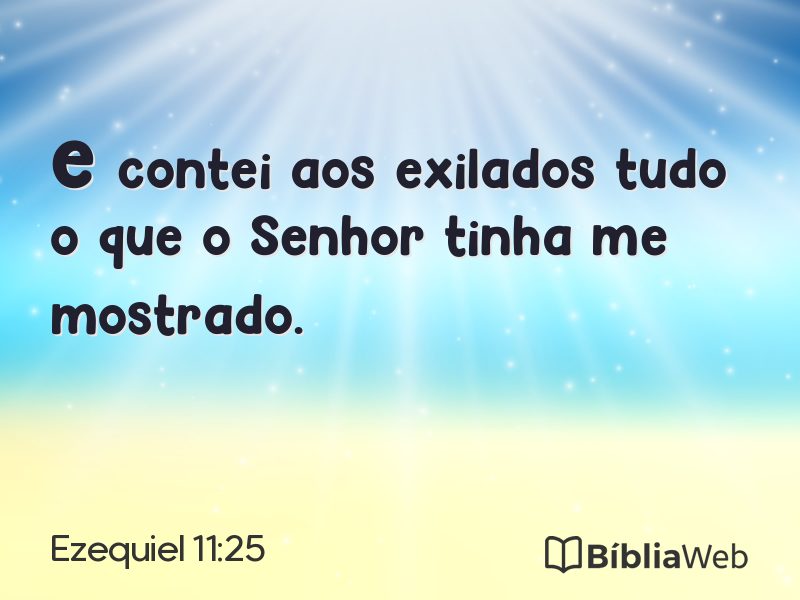 Ezequiel 11:25 em imagem para compartilhar