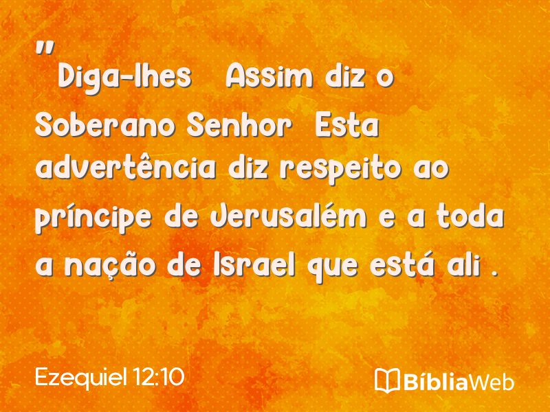 Ezequiel 12:10 em imagem para compartilhar