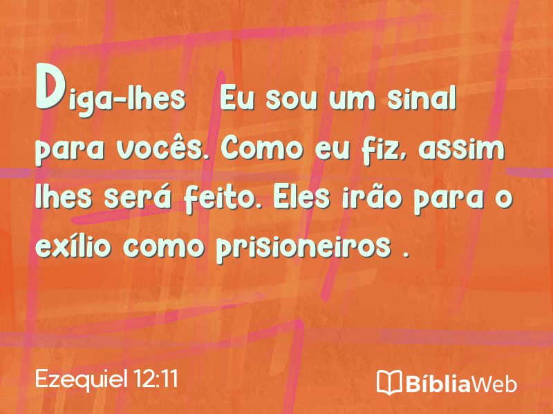 Ezequiel 12:11 em imagem para compartilhar