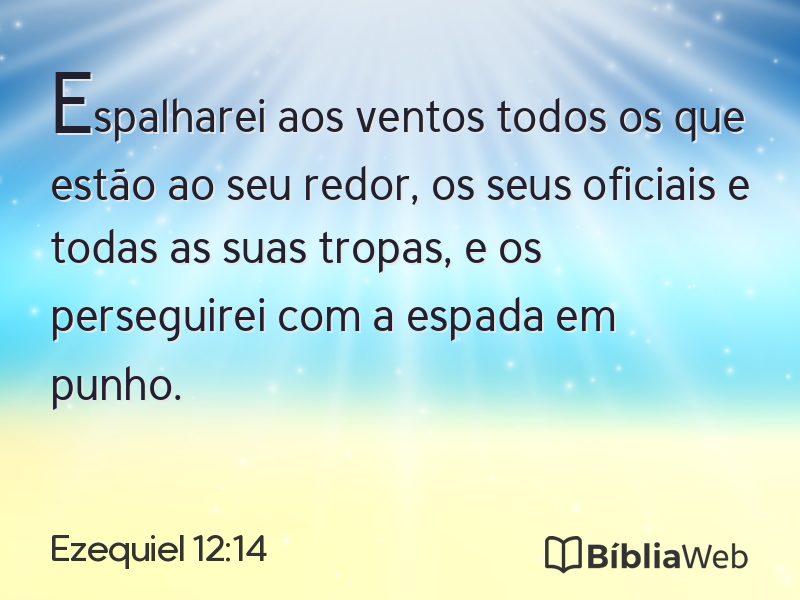 Ezequiel 12:14 em imagem para compartilhar