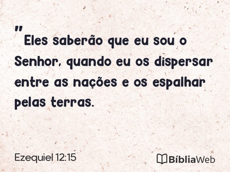 Ezequiel 12:15 em imagem para compartilhar
